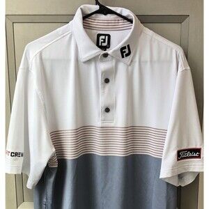FootJoy Titleist Golf Polo Shirt Men’s Large Tour Issued Pro Collar Stretch